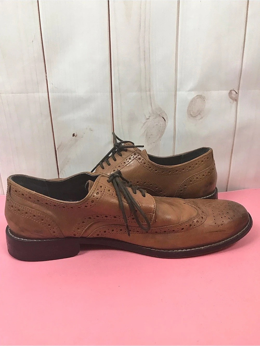 Nunn Bush Nelson Wingtip Oxford Men's Brown Leather Shoes US 10 M - Picture 4 of 10